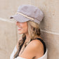 50% Cotton 50% Polyester Corduroy Gold Coin Detail Newsboy Cap | One Size Teen–Adult