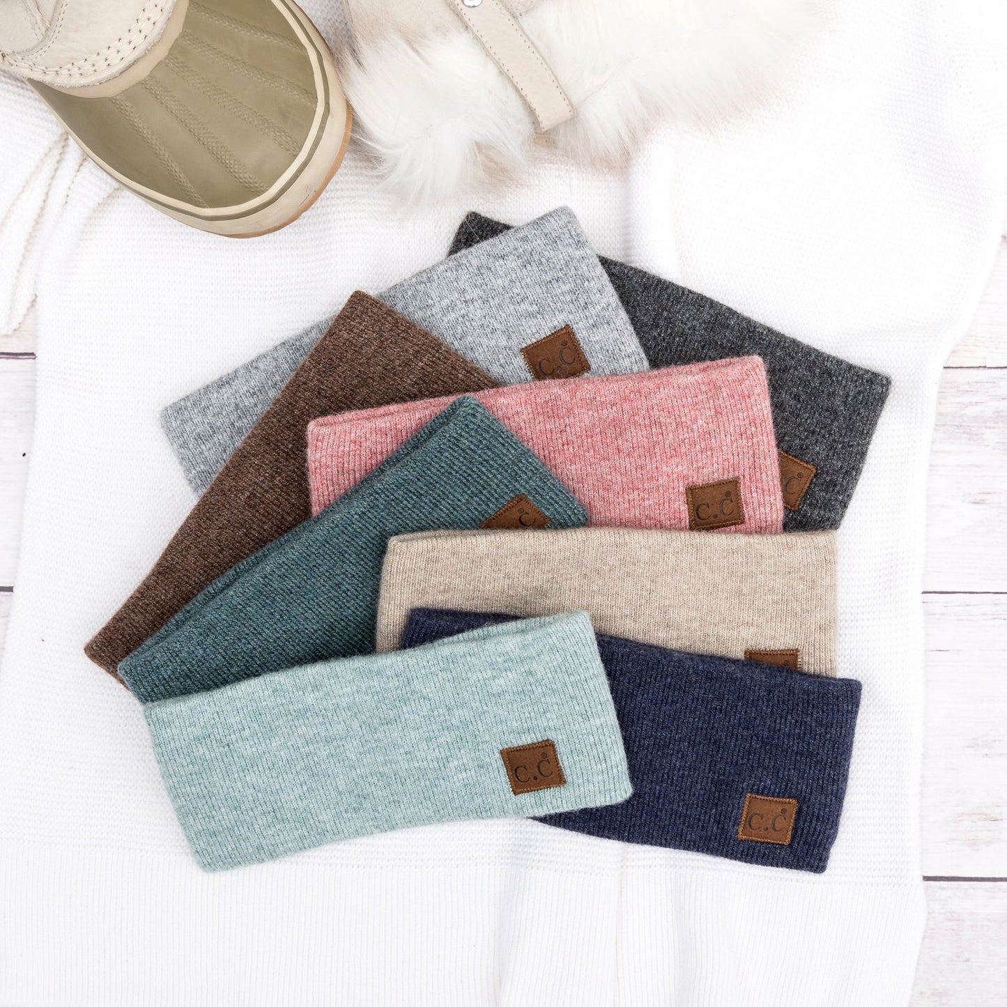 C.C® Recycled Polyester Heathered Knit Athleisure Headwrap | One Size