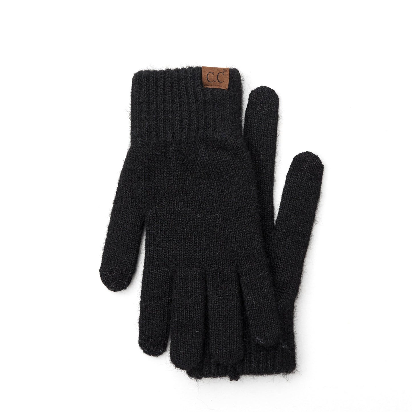 C.C® Recycled Polyester Spandex Heathered Knit Touchscreen Gloves | One Size