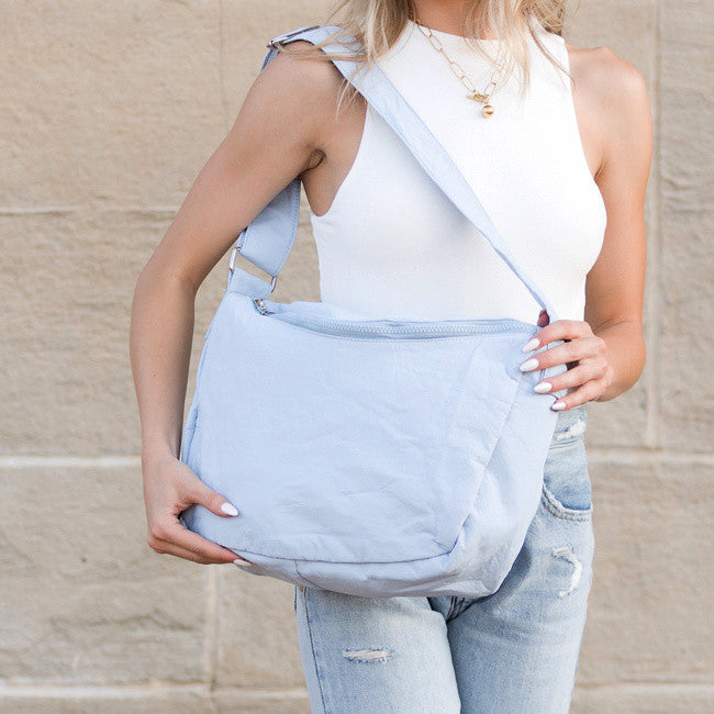 Lula Nylon Polyester Lined Adjustable Strap Athleisure Messenger Bag