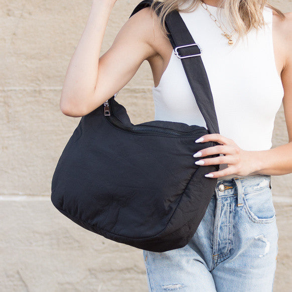 Lula Nylon Polyester Lined Adjustable Strap Athleisure Messenger Bag