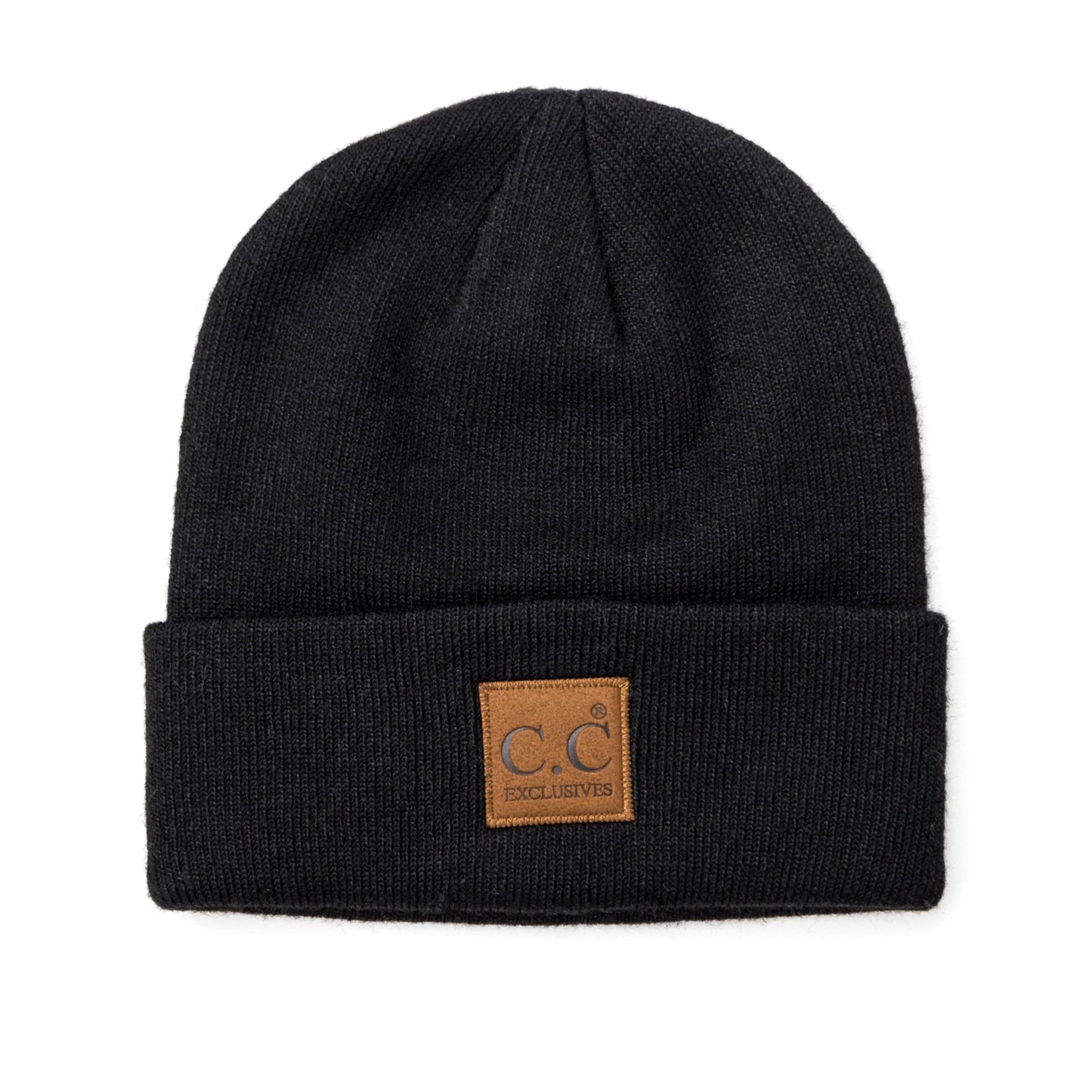 C.C® 97% Recycled Polyester Heathered Knit Fold-Over Cuff Boyfriend Beanie | One Size