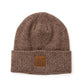 C.C® 97% Recycled Polyester Heathered Knit Fold-Over Cuff Boyfriend Beanie | One Size