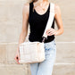 Romy 100% Nylon Cross-Weave Puffer Fold-Over Crossbody Clutch Bag