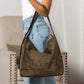 Meryl Adjustable Hobo Shoulder Bag | Vegan Suede, Cotton/Polyester Lining | 14.5 x 4.5 x 13.75 in
