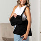 Andrea 2-in-1 Hobo Shoulder Bag | Vegan Suede & PU Leather Strap | 16.5 x 4.72 x 14.17 in
