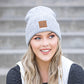 C.C® 97% Recycled Polyester Heathered Knit Fold-Over Cuff Boyfriend Beanie | One Size