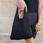 100% Polyester Soft Knit Woven Open Top Slouchy Hobo Shoulder Bag | 20" H x 14.5" W