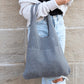 100% Polyester Soft Knit Woven Open Top Slouchy Hobo Shoulder Bag | 20" H x 14.5" W