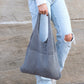 100% Polyester Soft Knit Woven Open Top Slouchy Hobo Shoulder Bag | 20" H x 14.5" W