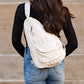 100% Cotton Canvas Oversized Adjustable Strap Multi-Pocket Sling Bag | 13" x 4.5" x 16"