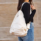 100% Cotton Canvas Oversized Adjustable Strap Multi-Pocket Sling Bag | 13" x 4.5" x 16"