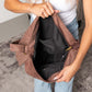 Meryl Adjustable Hobo Shoulder Bag | Vegan Suede, Cotton/Polyester Lining | 14.5 x 4.5 x 13.75 in