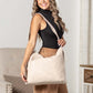 Meryl Adjustable Hobo Shoulder Bag | Vegan Suede, Cotton/Polyester Lining | 14.5 x 4.5 x 13.75 in