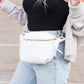 Luxe Vegan Leather Convertible Adjustable Chain Strap Sling Belt Bag | 11" x 7.5"