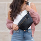 Luxe Vegan Leather Convertible Adjustable Chain Strap Sling Belt Bag | 11" x 7.5"