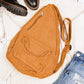 100% Cotton Canvas Oversized Adjustable Strap Multi-Pocket Sling Bag | 13" x 4.5" x 16"