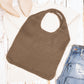 100% Polyester Soft Knit Woven Open Top Slouchy Hobo Shoulder Bag | 20" H x 14.5" W