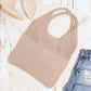100% Polyester Soft Knit Woven Open Top Slouchy Hobo Shoulder Bag | 20" H x 14.5" W