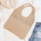100% Polyester Soft Knit Woven Open Top Slouchy Hobo Shoulder Bag | 20" H x 14.5" W