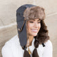 100% Polyester Easy Clean Nylon Exterior Faux Fur Quilted Lined Alpine Aviator Trapper Hat | One Size