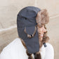 100% Polyester Easy Clean Nylon Exterior Faux Fur Quilted Lined Alpine Aviator Trapper Hat | One Size