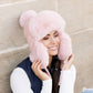 100% Soft Acrylic Ribbed Faux Fur Pom Lined Trapper Hat | One Size