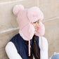 100% Soft Acrylic Ribbed Faux Fur Pom Lined Trapper Hat | One Size