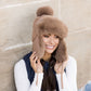 100% Soft Acrylic Ribbed Faux Fur Pom Lined Trapper Hat | One Size