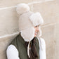 100% Soft Acrylic Ribbed Faux Fur Pom Lined Trapper Hat | One Size