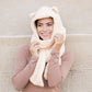 100% Soft Polyester Plush Teddy Bear Hooded Scarf | 89" Scarf | Fits Teen–Adult