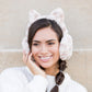 80% Polyester 20% Acrylic Leopard Print Fold-Up Ear Muffs | Fits Child 4+ to Adult