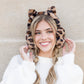 80% Polyester 20% Acrylic Leopard Print Fold-Up Ear Muffs | Fits Child 4+ to Adult