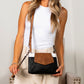 Mayci Convertible Vegan PU Leather Crossbody Clutch with Wristlet, Card Slots & Removable Strap | Black, Cognac, Color Block