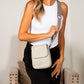 Whitney Vegan PU Leather Foldover Compact Crossbody Bag with Guitar Strap & Card Slots | Black, Cognac, Stone