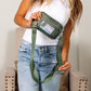 Sydney Compact Convertible Water-Resistant Nylon ID Crossbody Bag with Wristlet, Card Slots & Key Ring | Almond, Almond Check, Black, Black Check, Eucalyptus, Eucalyptus Check, Mocha, Mocha Check