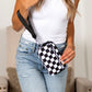 Sydney Compact Convertible Water-Resistant Nylon ID Crossbody Bag with Wristlet, Card Slots & Key Ring | Almond, Almond Check, Black, Black Check, Eucalyptus, Eucalyptus Check, Mocha, Mocha Check