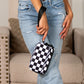 Sydney Compact Convertible Water-Resistant Nylon ID Crossbody Bag with Wristlet, Card Slots & Key Ring | Almond, Almond Check, Black, Black Check, Eucalyptus, Eucalyptus Check, Mocha, Mocha Check