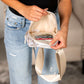 Kenzie Easy-Care Nylon Checkered Sling Crossbody Bag with Card Slots, Hidden Zip Pocket & Double Ring Clasps