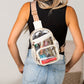 Aili's Corner Parker Clear Stadium & Venue Approved Crossbody Bag with Multiple Pockets | Black, Cream