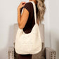 Crochet Polyester Yarn Cotton Poly Lined Magnetic Snap Raquel Hobo Shoulder Bag | 14" x 10.5"
