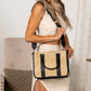Mericela Mixed Media Straw Tote