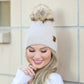 C.C® Honeycomb Knit Pom Beanie | 47% Rayon, 22% Nylon, 31% PBT | Teen–Adult