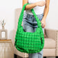 Taylor Quilted Puffer Nylon Tote Bag with Zip Pockets & Interior Organization | Almond, Black, Citrine, Slate Blue, White, Emerald