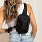 Kira Essential Easy-Care Nylon Crossbody Bag with Card Slots, Hidden Zip Pocket & Double Ring Clasps