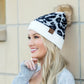 C.C® 100% Premium Acrylic Cashmere-Like Leopard Print Faux Fur Pom Beanie | One Size Teen–Adult
