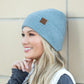 C.C® Recycled Polyester Cashmere Wool Fine Yarn Cuffed Beanie | One Size