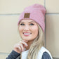 C.C® 97% Recycled Polyester Heathered Knit Fold-Over Cuff Boyfriend Beanie | One Size