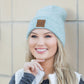 C.C® 97% Recycled Polyester Heathered Knit Fold-Over Cuff Boyfriend Beanie | One Size