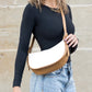 Nadia Soft Vegan Leather Color Block Crescent Sling Bag